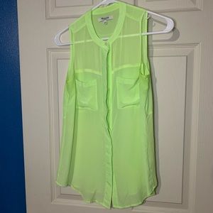 Madewell Lime Green Sleeveless Top